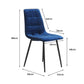 Spencer Set of 4 Dining Chairs Kitchen Table Lounge Room Retro Padded Seat Velvet - Blue