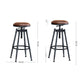Set of 4 Trieste Rustic Industrial Bar Stool Kitchen Stool Barstool Swivel Dining Chair - Wood