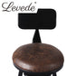 Set of 2 Chambery Industrial Bar Stools Kitchen Stool PU Leather Barstools Chairs - Black & Brown