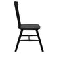 Cade Set of 2 Dining Chairs Side Replica Kitchen Wood Furniture - Black