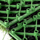30x30cm Set of 10 Artificial Grass 33mm Floor Tile Garden Indoor Outdoor Lawn Home Decor - Tri-Colour Green