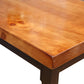 Set of 3 Potenza Industrial Pub Table & Bar Stools Wood Chair Set Home Kitchen Furniture - Black & Wood