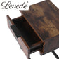 Louise Wooden Iron Frame Bedside Tables Side Table Wood Nightstand Storage Cabinet Unit - Oak