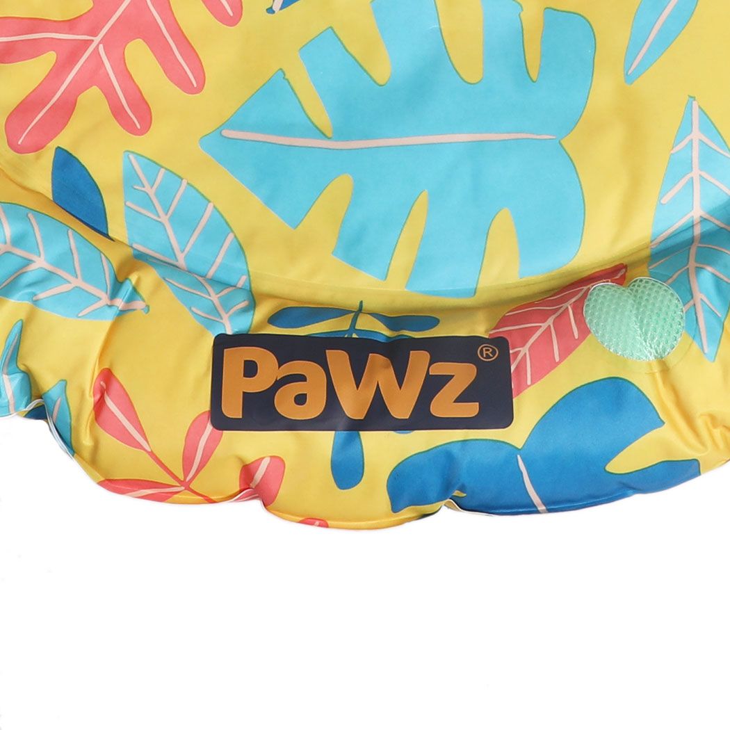 Elkhound Dog Beds Pet Cool Gel Mat Bolster Waterproof Self-cooling Pads Summer - Yellow LARGE