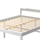 Ashley Wooden Bed Frame Base Solid Timber Pine Wood White no Drawers - Queen