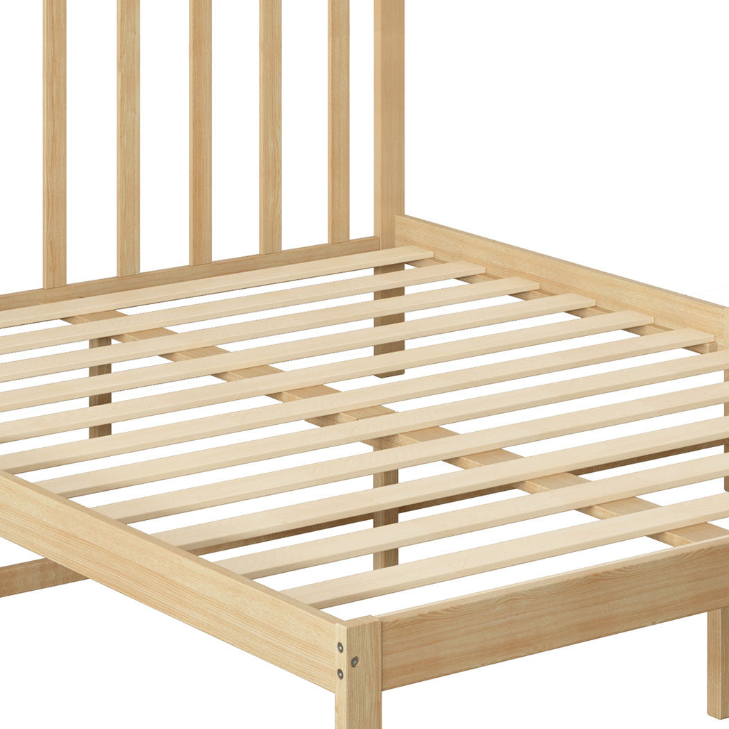Arianne Wooden Bed Frame Base Full Size Timber Natural - Double