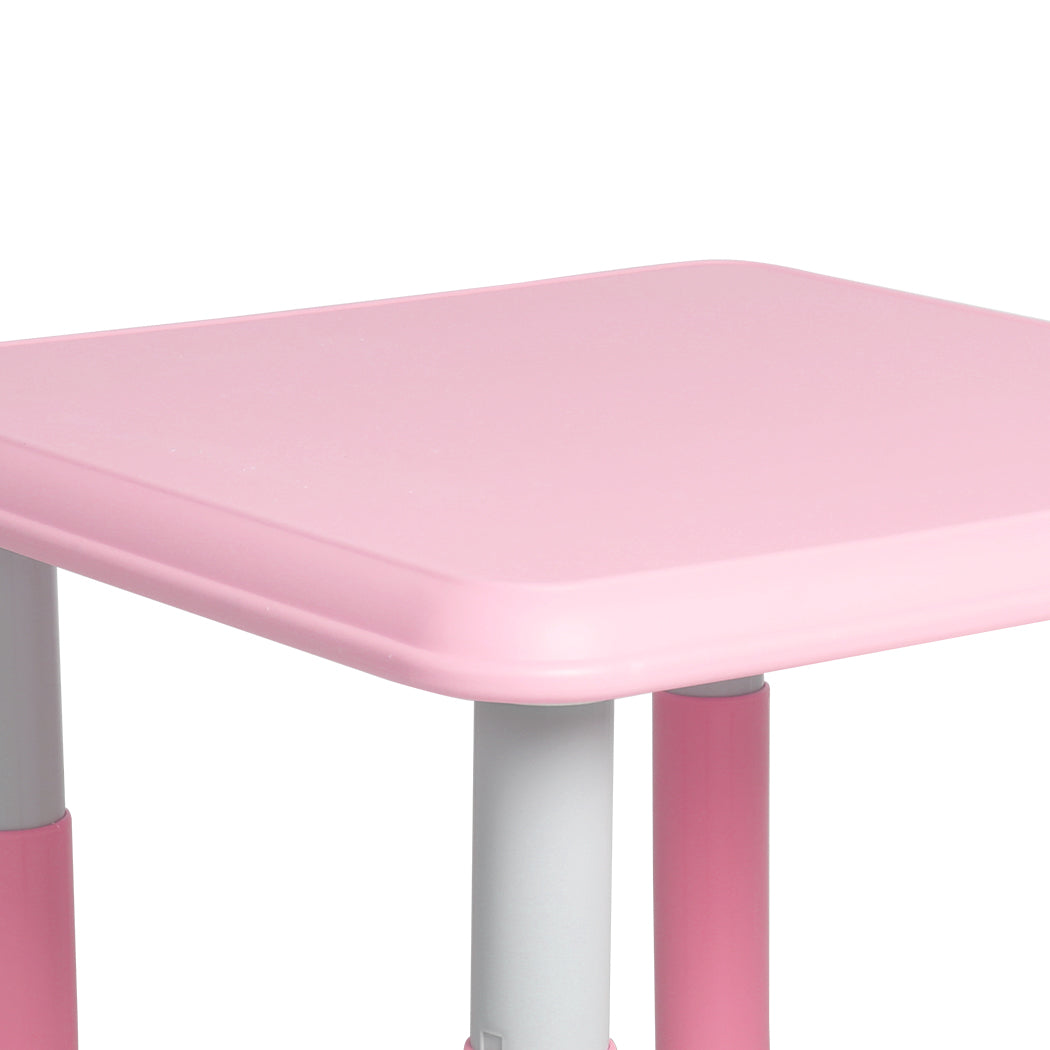 Patsey 3-Piece Kids Table & Chairs Set Children Furniture Toys Play Study Desk - Pink