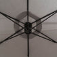 3m Kalaoa Outdoor Umbrella Patio Cantilever with Cross Steel Base - Grey