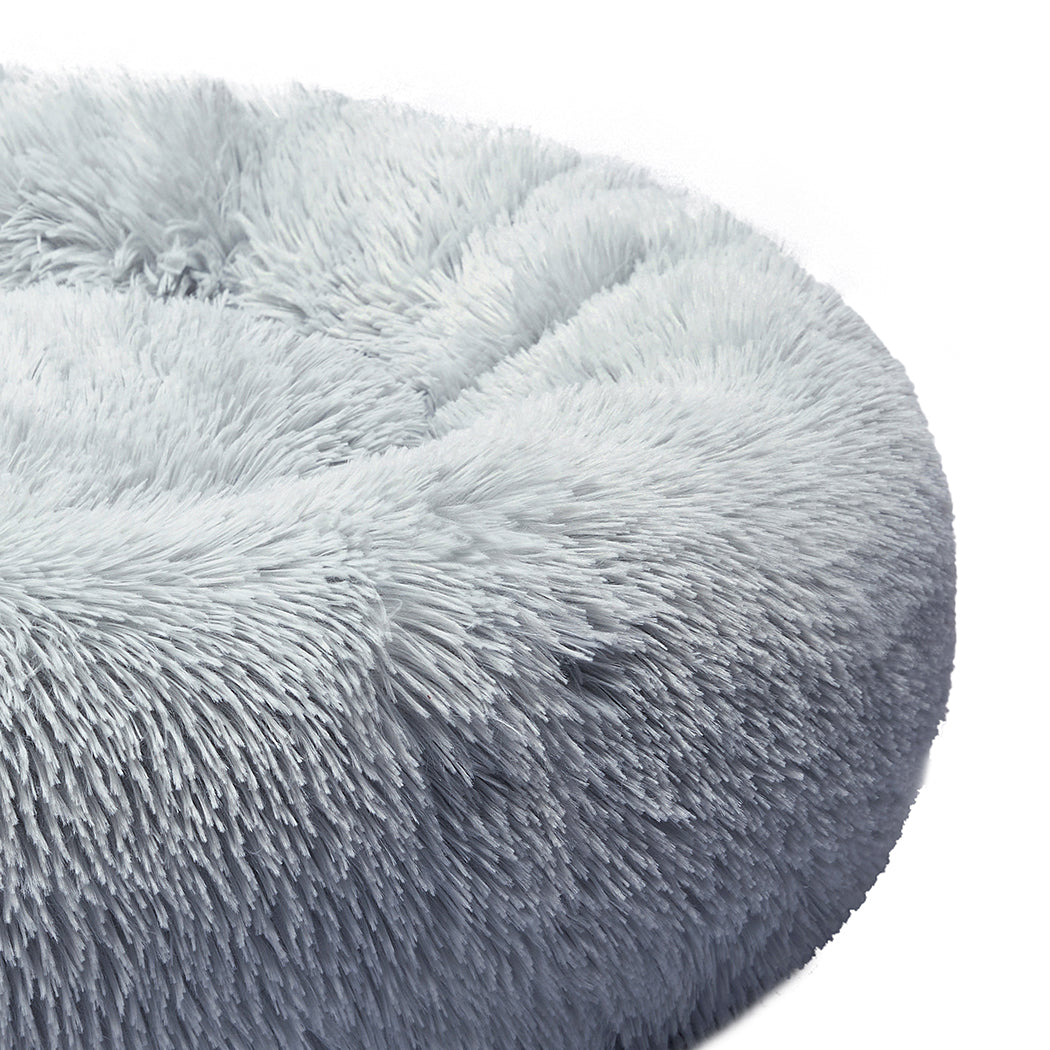 Molossus Dog Beds Pet Calming Donut Nest Deep Sleeping Bed - Light Grey XXXLARGE