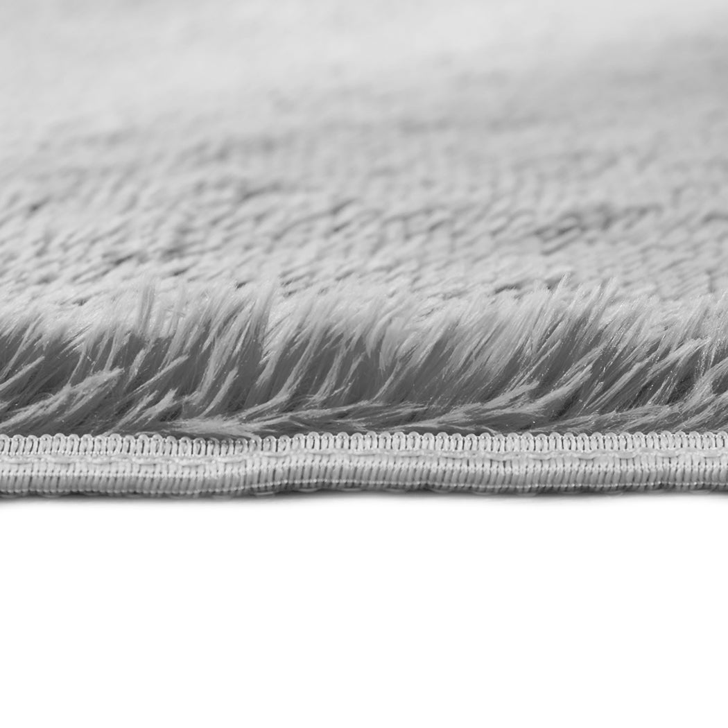 Cyrus 120x160 Designer Soft Shaggy Floor Confetti Rug Large - Grey