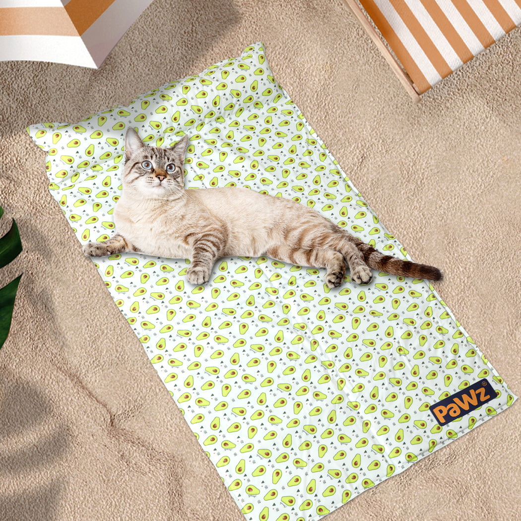 Bouvier Dog Beds Pet Cooling Mat Cat Gel Non-Toxic Pillow Sofa Self-cool Summer - Yellow SMALL