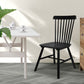 Cade Set of 2 Dining Chairs Side Replica Kitchen Wood Furniture - Black