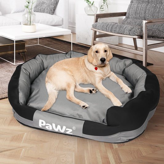Bichon Dog Beds Waterproof Pet Calming Memory Foam Orthopaedic Removable Washable - Grey XLARGE