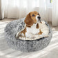 Buhund Dog Beds Pet Calming Warm Soft Plush Sleeping Removable Cover Washable - Charcoal MEDIUM