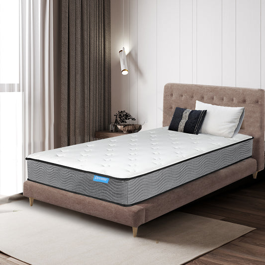Fina 23cm Spring Mattress Pocket Bed Coil Sleep Foam Extra Firm - Single