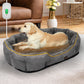Hygen Dog Beds Electric Pet Heater Heated Mat Cat Heat Blanket Removable Cover - Grey XLARGE