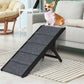 Adjustable Dog Ramp Height Stair For Bed Sofa Cat Dogs Folding Portable - Black