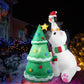 Polar Bear Tree 1.8M Christmas Inflatable Decor LED Lights Xmas Party