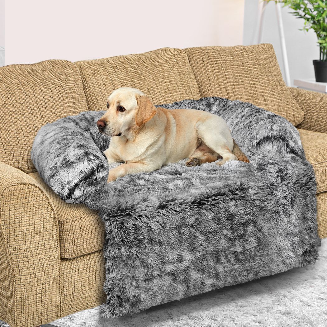 Lapphund Dog Beds Pet Protector Sofa Cover Cat Couch Cushion Slipcovers Seater - Charcoal SMALL