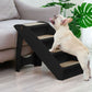 Pet Stairs Ramp Steps Portable Foldable Climbing Ladder Soft Washable Dog Black