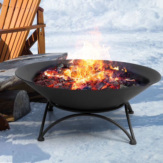 2 in 1 Steel Outdoor Patio Fire Pit Bowl Garden Fireplace Heater 70