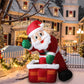 Santa Chimney 1.2M Christmas Inflatable Decor LED Lights Xmas Party