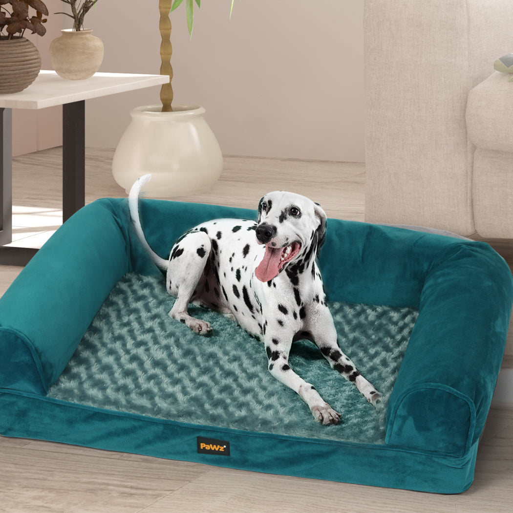 Perro Dog Beds Pet Sofa Bedding Soft Warm Mattress Cushion Pillow Mat Plush - Blue LARGE