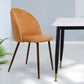 Cade Set of 2 Dining Chairs Seat Velvet French Provincial Kitchen Lounge - Mustard