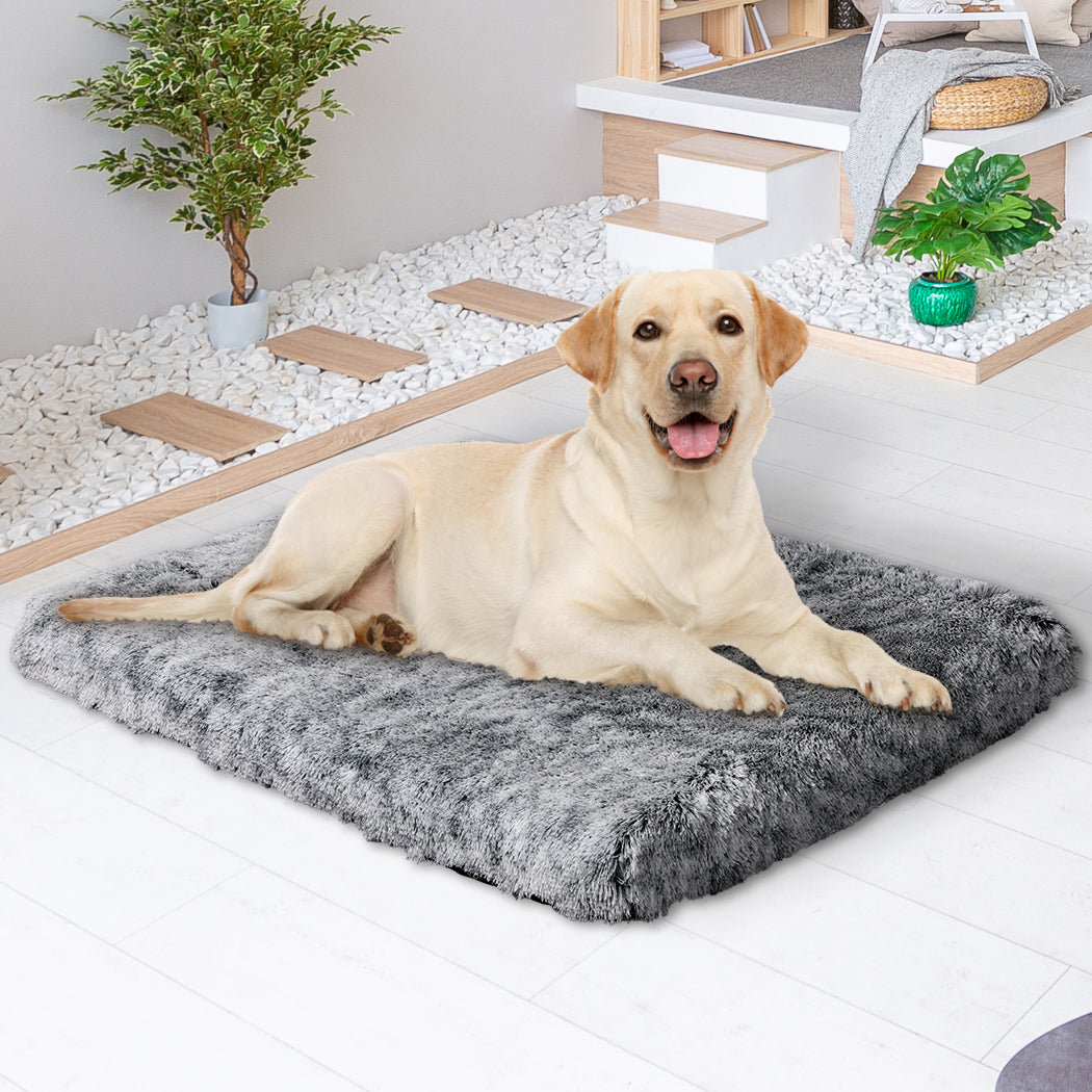 Herder Dog Beds Mat Pet Calming Memory Foam Orthopedic Removable Cover Washable - Charcoal LARGE