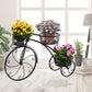 Set of 2 Plant Stand Outdoor Indoor Pot Garden Decor Flower Rack Wrought Iron Bicycles