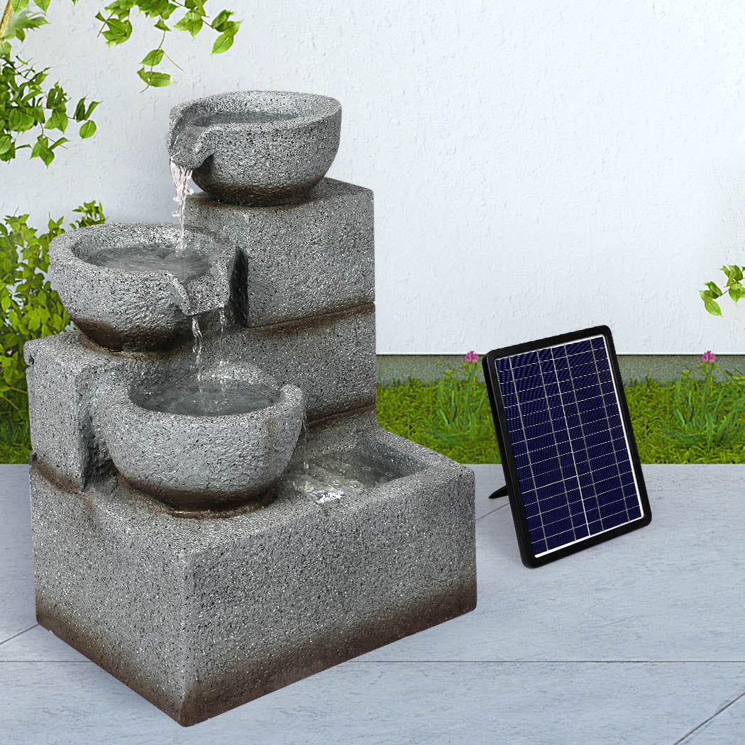 Water Bird Bath Solar Fountain Power Pump Kit Indoor Garden Outdoor