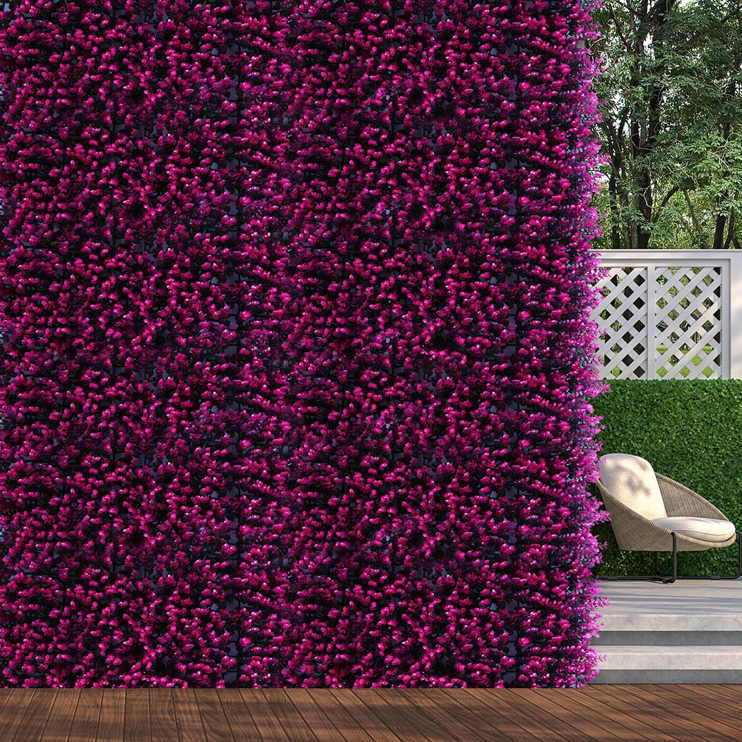 Set of 10 Artificial Boxwood Hedge Fence Fake Vertical Garden Green Wall Mat Outdoor
