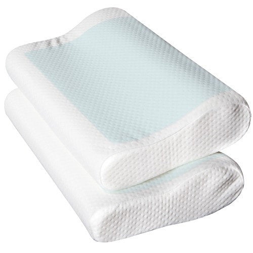 Set of 2 Cool Gel Top Memory Foam Pillow