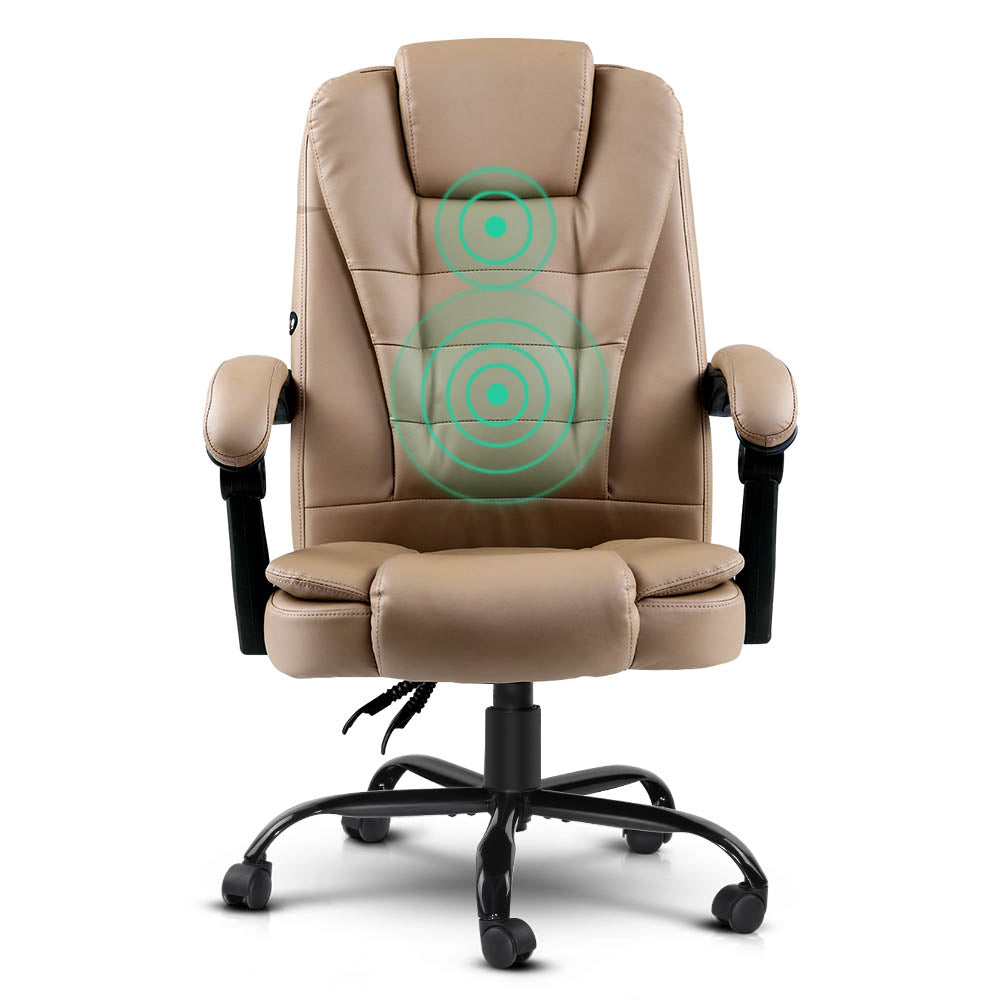 Thrym Massage Office Chair PU Leather Recliner Computer Gaming Chairs - Espresso
