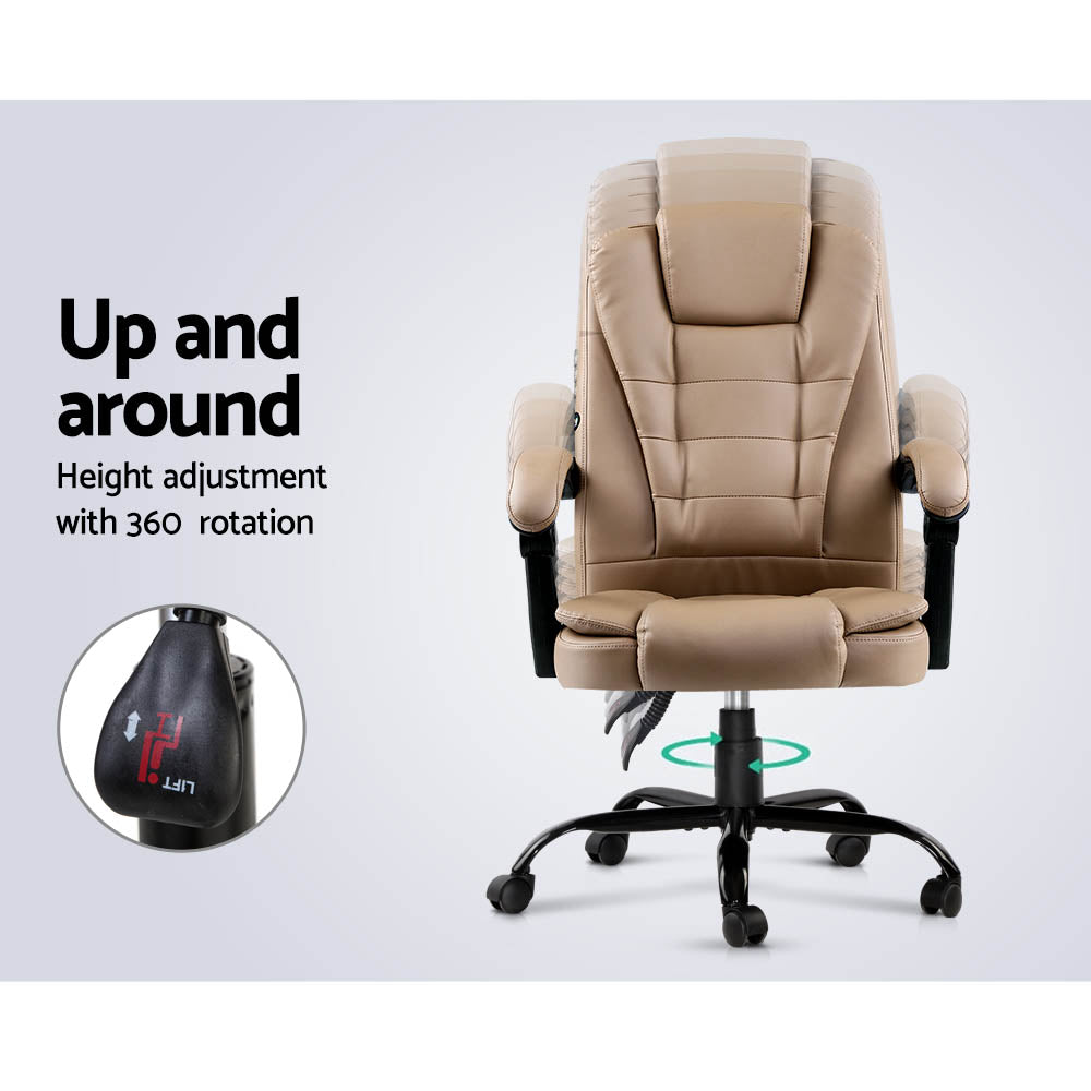Thrym Massage Office Chair PU Leather Recliner Computer Gaming Chairs - Espresso