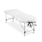 Massage Table 75cm 3 Fold Aluminium Beauty Bed Portable Therapy White