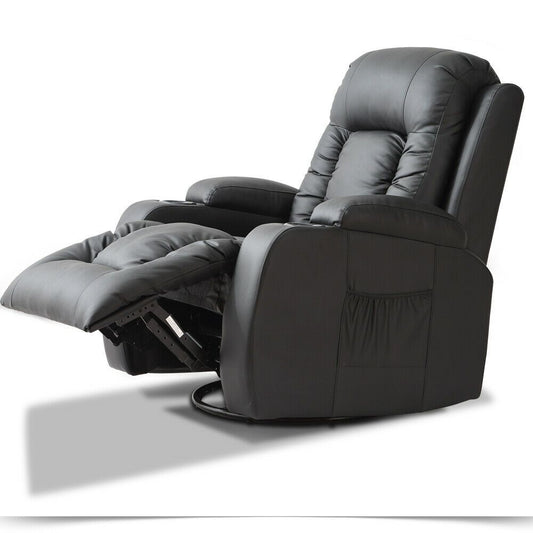 Irene Electric Massage Chair Zero Gravity Chair Recliner Full Body Back Neck - Black