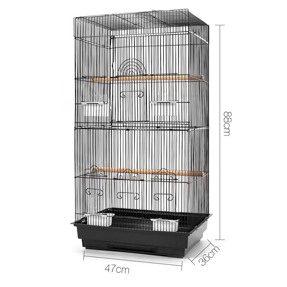 Medium Bird Cage with Perch - Black