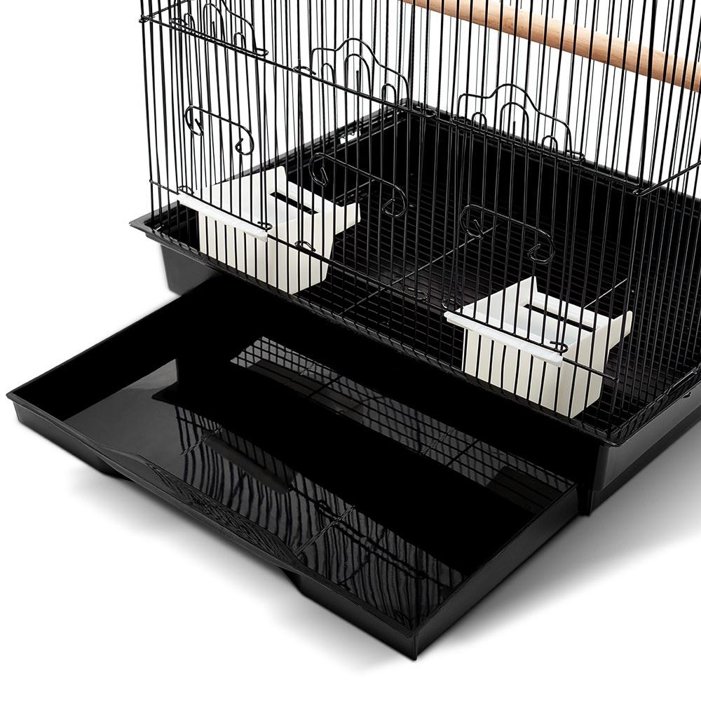 Medium Bird Cage with Perch - Black