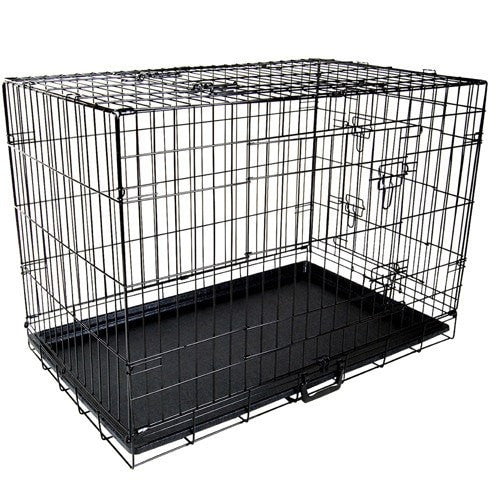 Dog Cage 48inch Pet Cage - Black