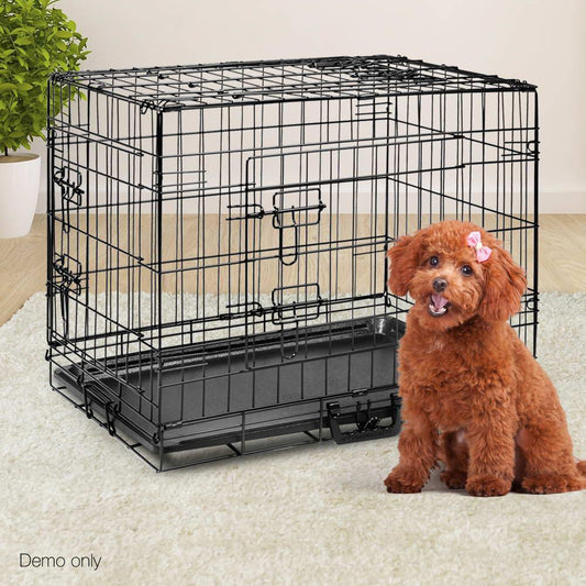 Dog Cage 24inch Pet Cage - Black