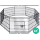 Pet Dog Playpen 24" 8 Panel Puppy Exercise Cage Enclosure Fence