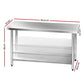 1524mmx610mm Commercial Stainless Steel Kitchen Bench