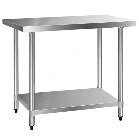 610x1219mm Commercial Stainless Steel Kitchen Bench