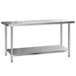 610x1829mm Commercial Stainless Steel Kitchen Bench