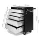 5 Drawer Mechanic Tool Box Cabinet Storage Trolley - Black & Grey