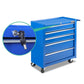 5 Drawer Mechanic Tool Box Cabinet Storage Trolley - Blue