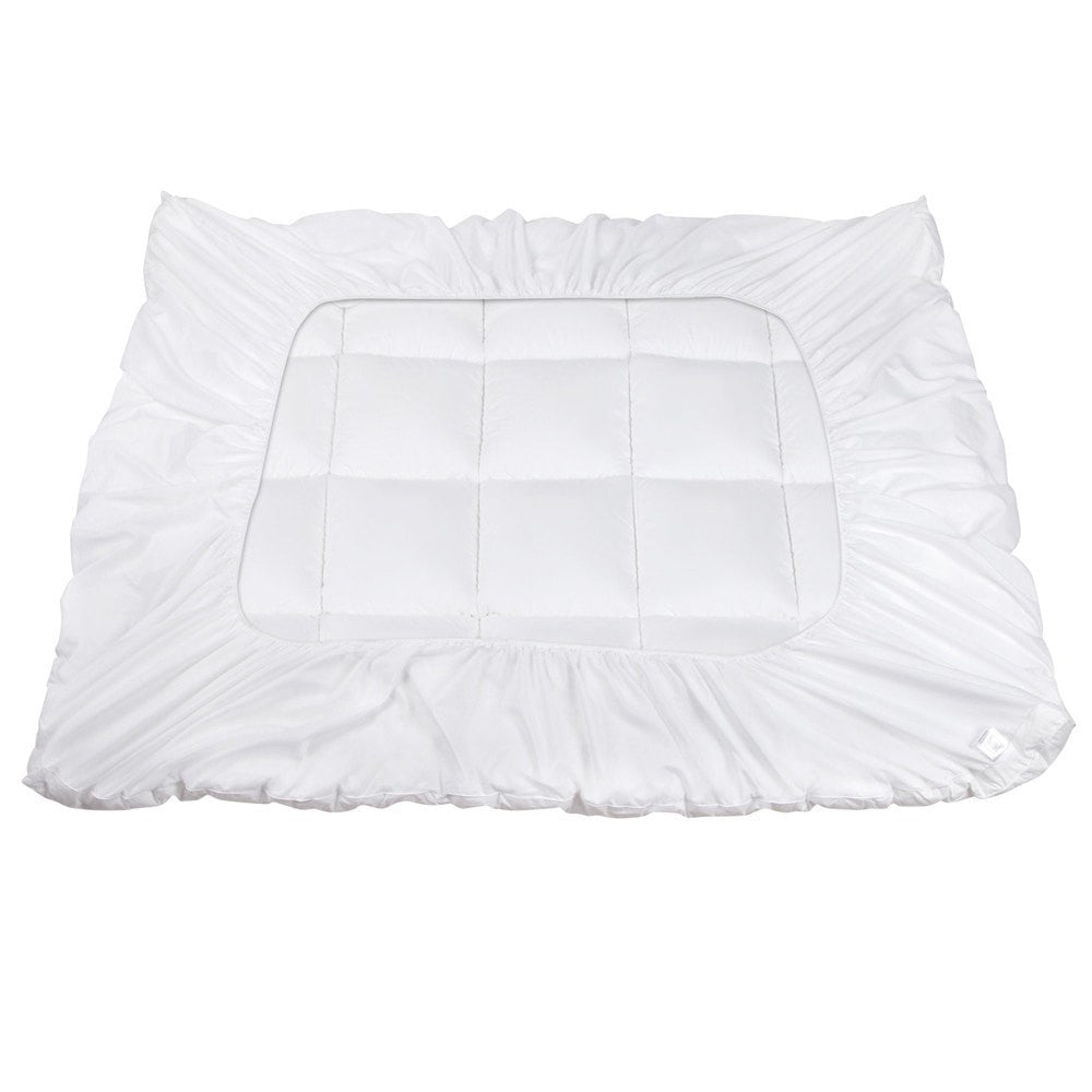 DOUBLE Mattress Topper Pillowtop Protector Pad - White