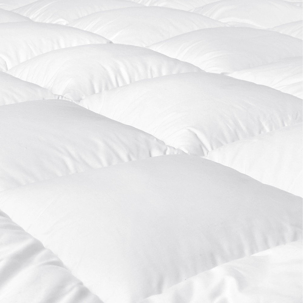 KING Mattress Topper Pillowtop Protector Pad - White