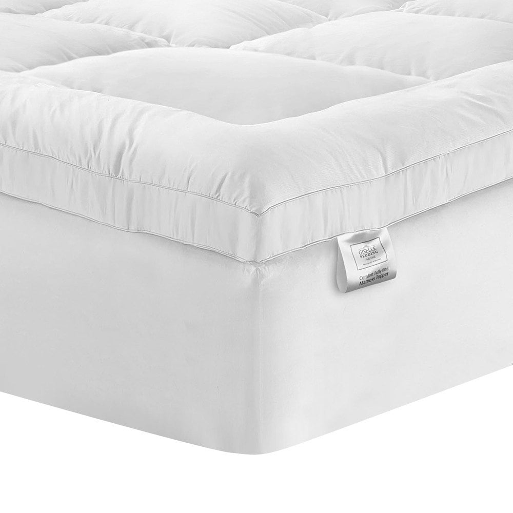 KING Mattress Topper Pillowtop Protector Pad - White